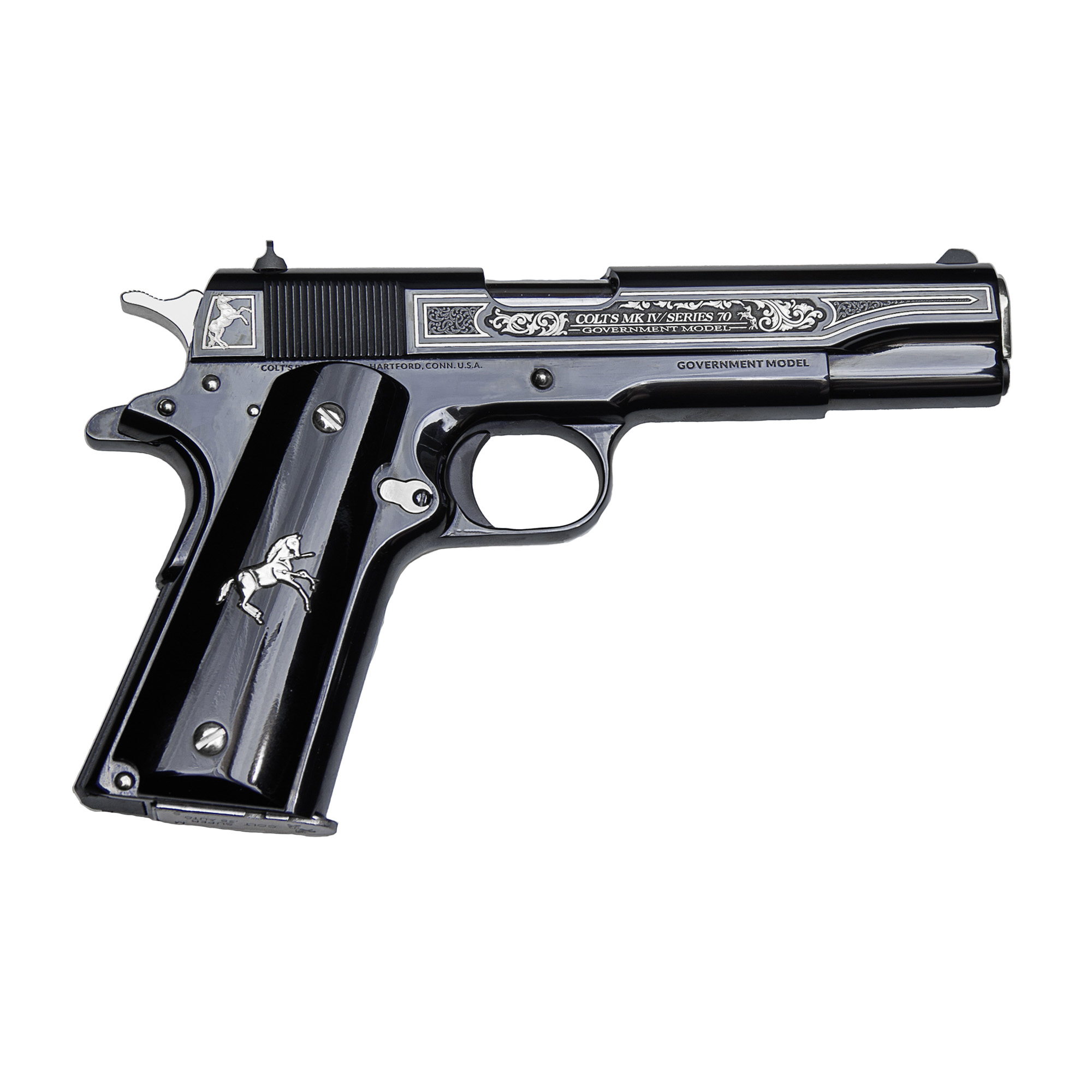 Colt Oscuro Y Plata